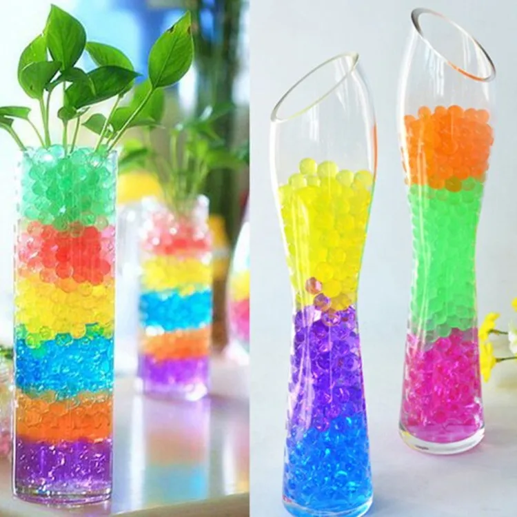 

100 pcs Large Hydrogel Pearl Shaped Big Green bonsai plant Crystal Soil Water Beads Mud Grow Ball Wedding Growing Bulbs