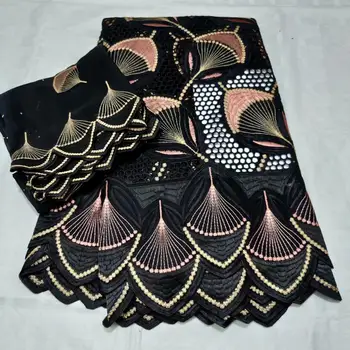 

7yards 100%cotton lace fabric duabi fabric 2020 high quality swiss voile lace in switzerland tissu african dry lace for party