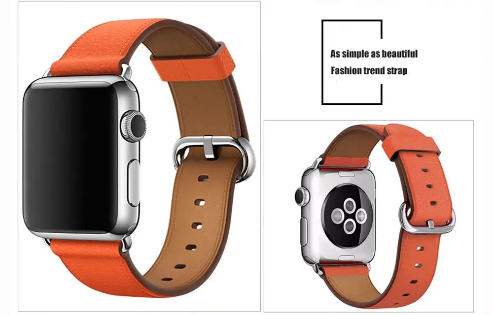 Samrt Watch Band for Apple Watch Band Series 6 SE 5 4 3 2 1 Leather Strap 44mm 38mm 42mm 40mm Samrt Watch Band for Apple Watch Band Series 6 SE 5 4 3 2 1 Leather Strap 44mm 38mm 42mm 40mm