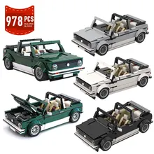 

Technical Speed Champions Mini Cooper Cabriolet City Sports Roadster Building Blocks Super Racing Car Fit Bricks Kids Toys Gift