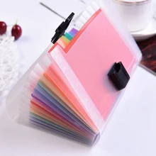 

A6 13 cells Portable File Folder Extension Wallet Bill Receipt File Organizer
