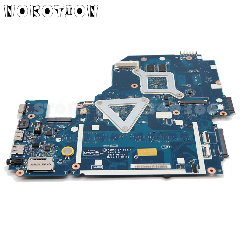 NOKOTION NBMQX11005 NB. MQX11.005 для acer aspire E5-511 E5-511G Материнская плата ноутбука A5WAM LA-B981P DDR3L 820M