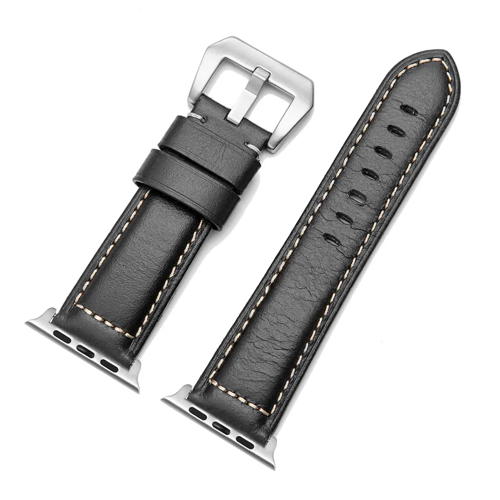 

Genuine Leather Watch Strap for Apple Watch Band 44mm 40mm iWatch 4 3 2 Series for Apple Watch Strap Oil Wax Cowhide Watchband