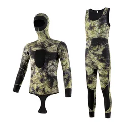 Camouflage pattern diving suit men's professional deep diving warm diving suit cold-proof 3~5MM fishing and hunting suit