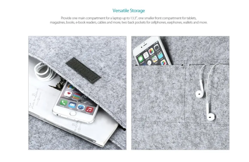 YICIYA 13 дюймов войлочный чехол для переноски защитный чехол 4 отделения с мышкой чехол для Apple 1" MacBook Air