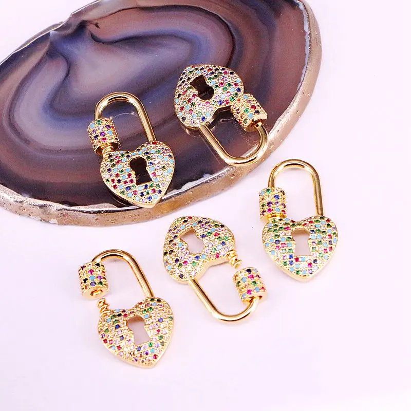 6 шт. Радужный фианит микро проложить Кристалл циркония модная застежка в форме