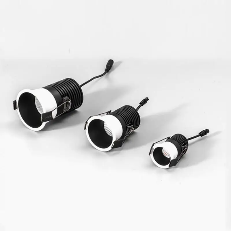 Dimmable Recessed Anti Glare COB LED Downlights 7W 9W 12W 15W LED Ceiling Lamps 110~240V Ceiling Spot Lights Indoor Lighting led downlight,recessed ceiling spotlight,ceiling lamps