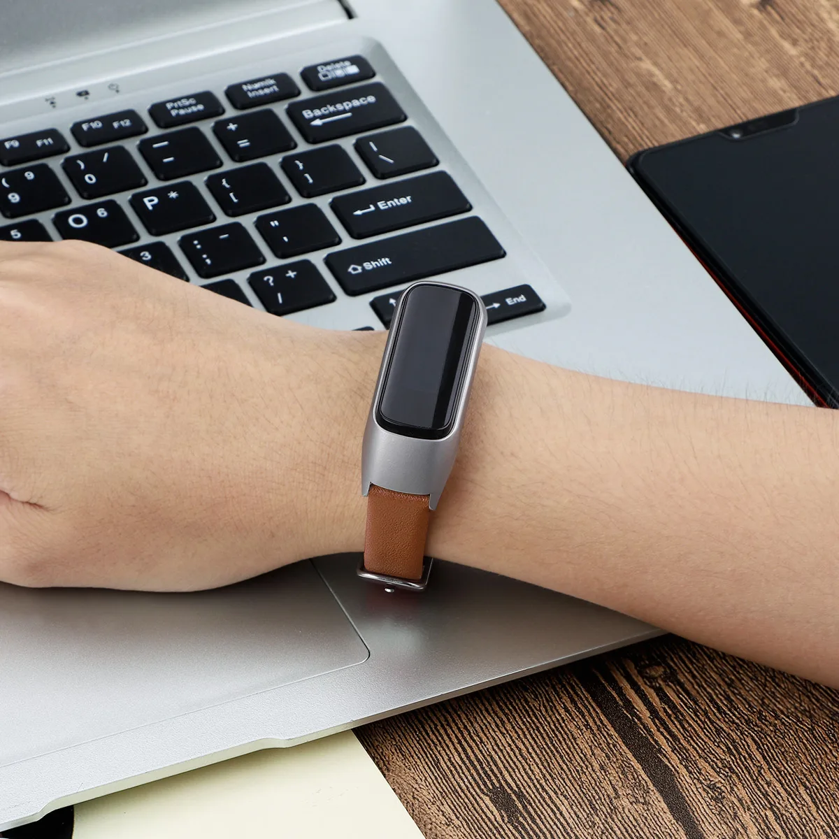 Для samsung Galaxy Fit E-L S/L кожаный ремешок из нержавеющей стали Регулируемый Пряжка сменный браслет наручных часов часть