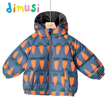 

DIMUSI Winter Boys Jacket Child Kids Warm Parkas Hooded Cotton Down Coats Fashion Baby Girls Outwear Thermal Jackets Clothing 6Y