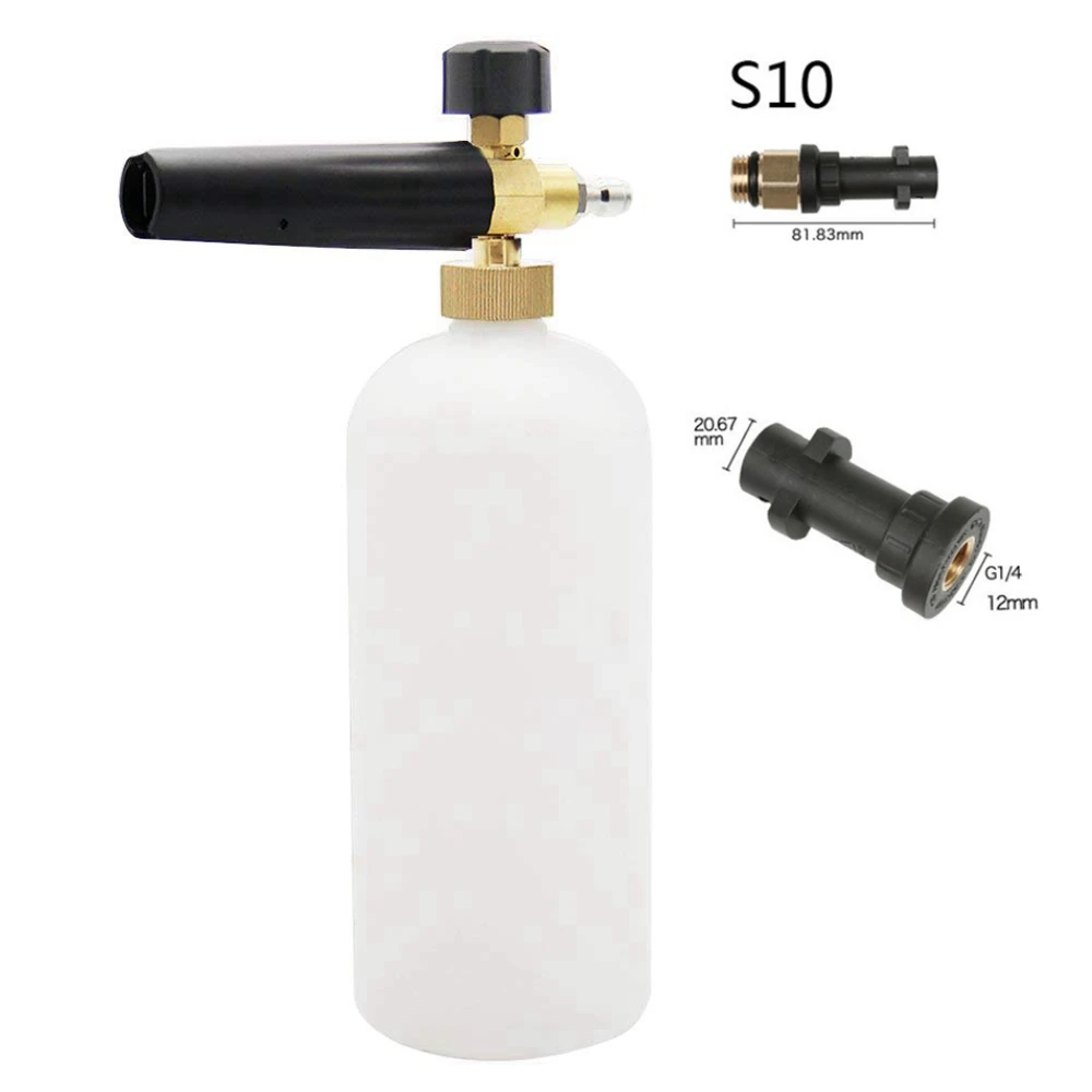 Snow Foam Gun S10 SPTA пенопласт высокого давления для Karcher профессиональная Автомойка распылитель пистолет Снежная пеногонная пушка автомобильный пистолет-распылитель моющего средства - Цвет: Snow Foam Gun S10