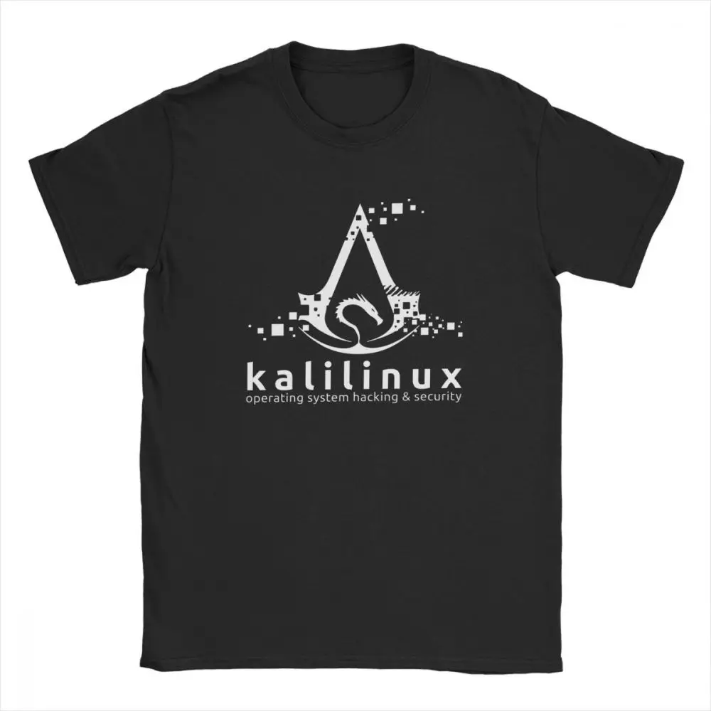 Kali Linux операционная система взлом и безопасности футболка мужская 100% хлопок Backtrack