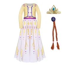 VOGUEON, новое платье принцессы Анны, расклешенная ночная рубашка с длинными рукавами, детская одежда для сна, карнавальный костюм на Хэллоуин, ночное белье для девочек