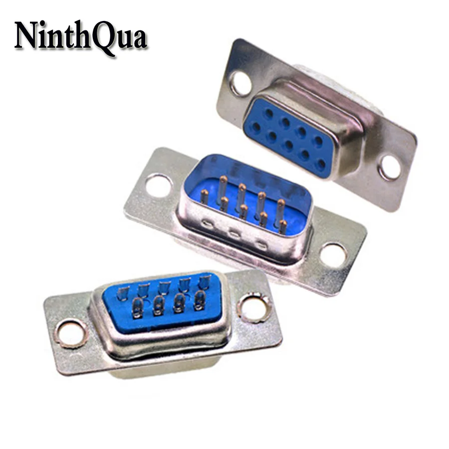 4Pcs Db9 Femmina Maschio Montaggio Su Pcb Connettore Porta Seriale Tipo A Saldare Connettori D-Sub Rs232 Com Presa A 9Pin Adattatore 9P Per Pcb