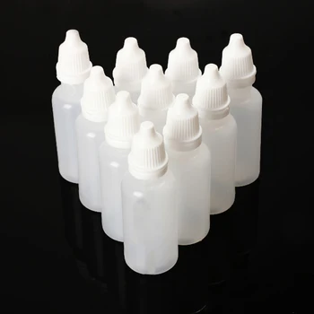 

50pcs Plastic Empty Plastic Squeezable Dropper Bottles Eye Liquid Childproof Cap Thin Tip Dropper Bottles 10ml