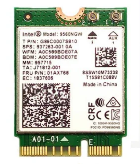 Беспроводной AC 9560 для Intel 9560NGW 802.11ac NGFF ключ E 2,4G/5G 2x2 WiFi карта Bluetooth 5,0 FRU 01AX768 Бесплатный wifi декодер usb - Цвет: 9560NGW