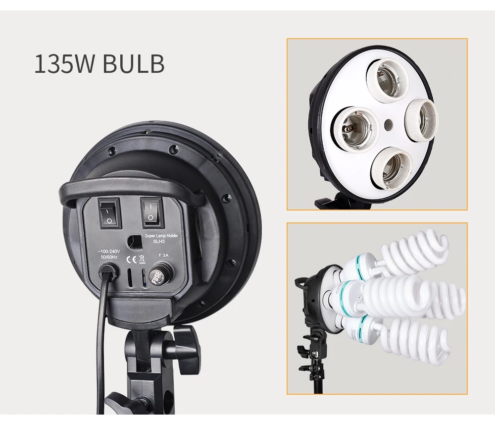 Photo Studio 8 LED 20W Softbox Kit Photographic