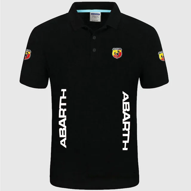 Summer High quality brand Abarth logo polo short sleeve shirt Fashion casual Solid Polo Shirt unisex shirts h g