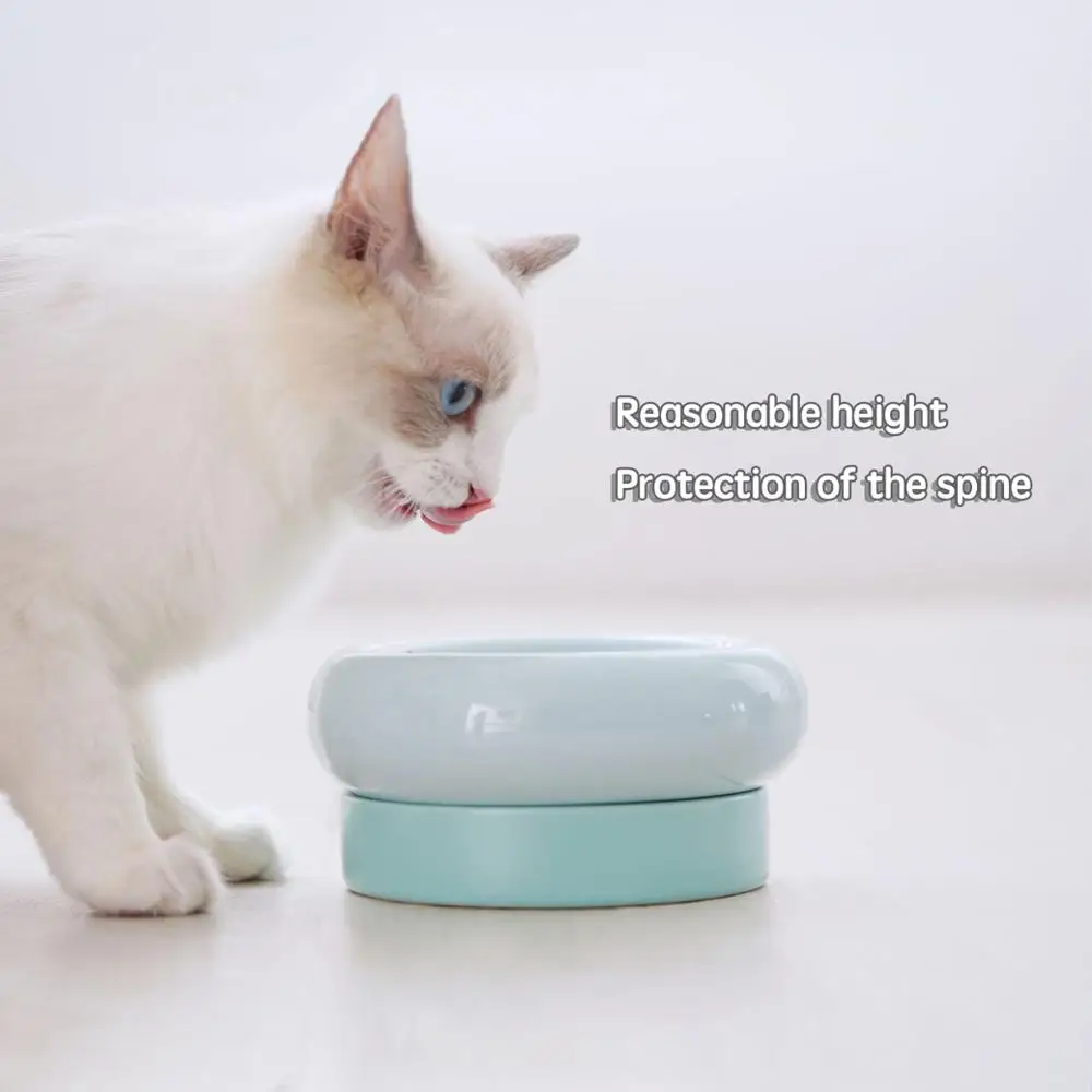 Красивая керамика Pet Cat Двойная чаша бутылочка для подачи воды в Поильник собак