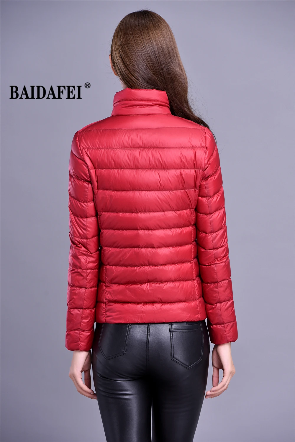Women's Short Slim Fit Puffer Jacket 2023 New Spring Stand Collar Ultra Light Weight Portable Windproof White Duck Down Coat