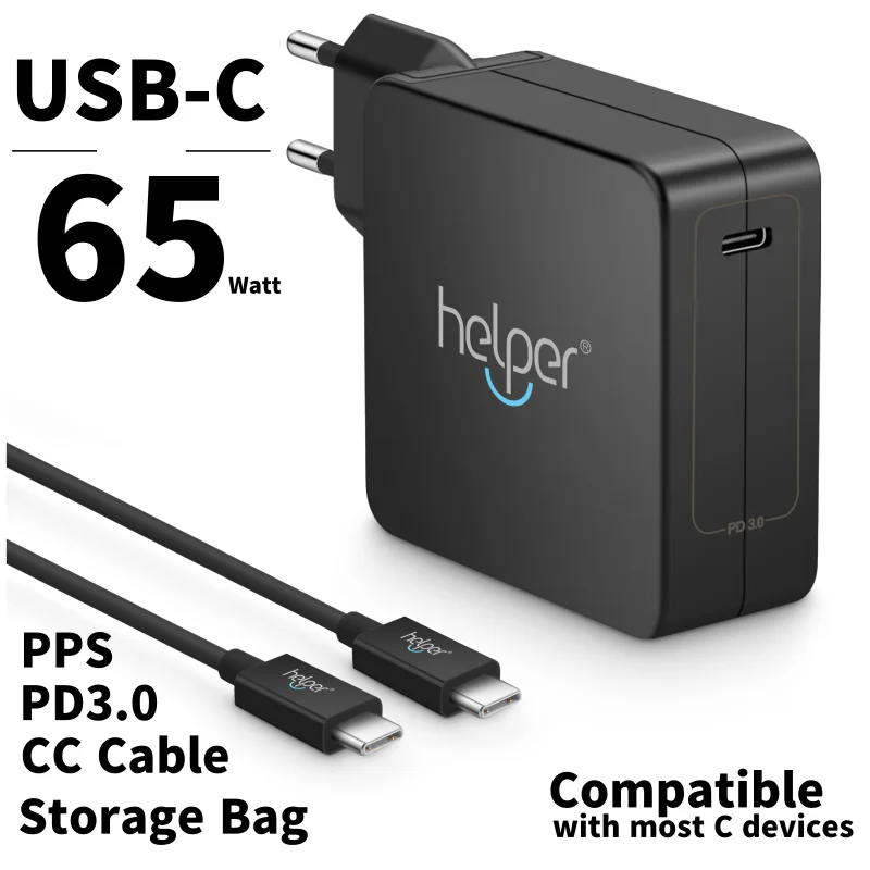 Tanie USB C type c PD PPS zasilacz do laptopa Thinkpad MAC BOOK XPS 12 13 15, xiao mi book, również do ładowarki 45 W 65 W 20V 2.25A 20V 3.25