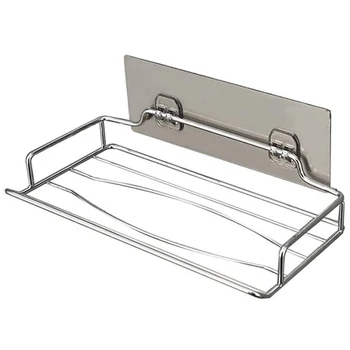 

BMBY-Paper Towel Rack - Self-Adhesive Wall Mounted Tissue Holder Stainless Steel Shelf for Kitchen Bathroom