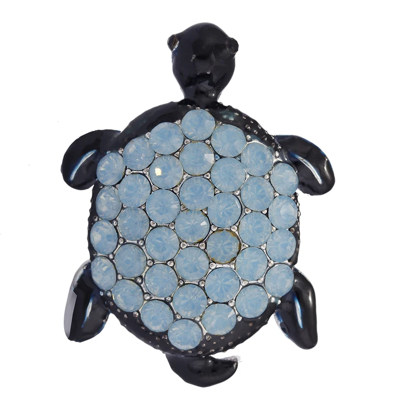 H350256X奥宝石海龟胸针蓝色 (1)