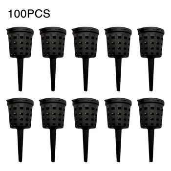 

100 Pcs/pack Fertilizer Baskets Park Agriculture Cultivate Nursery Pots Aquarium Portable Plant Bonsai With Lid Slow Release