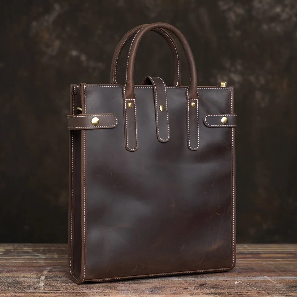 NUPUGOO-maletín Vintage para hombre, bolso informal de cuero genuino, bolso de mano de negocios, bolsos de hombro para trabajador de oficina para 13_voghion.com