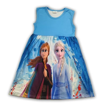 

blue princess dress boutique clothing baby girls short sleeve frock cute girls sleeveless dress