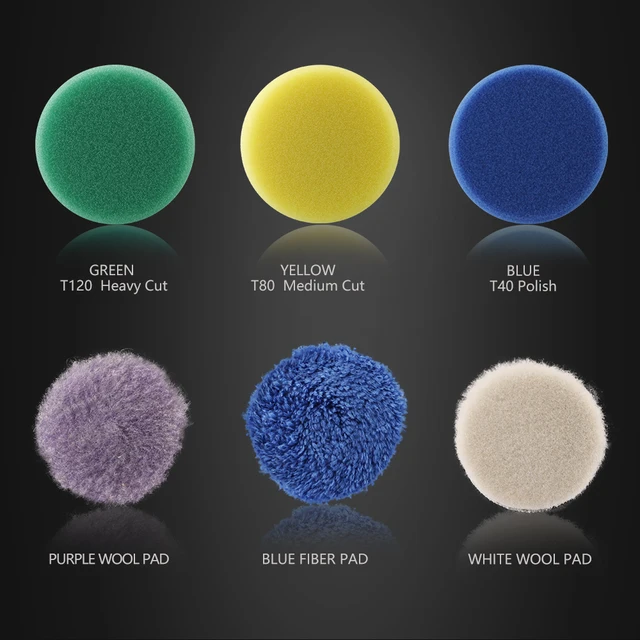 SPTA Mini 1.5 Inch(40mm) / 2 Inch (50mm) Sponge Polishing Buffing Pad Kit for 12V Cordless Polishing Machine Cleaning Tool 2