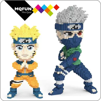 

HCP Super big size Blocks Anime Naruto Hatake Kakashi Action Figure Cartoon Model mini Building Bricks for Boys Children Toys