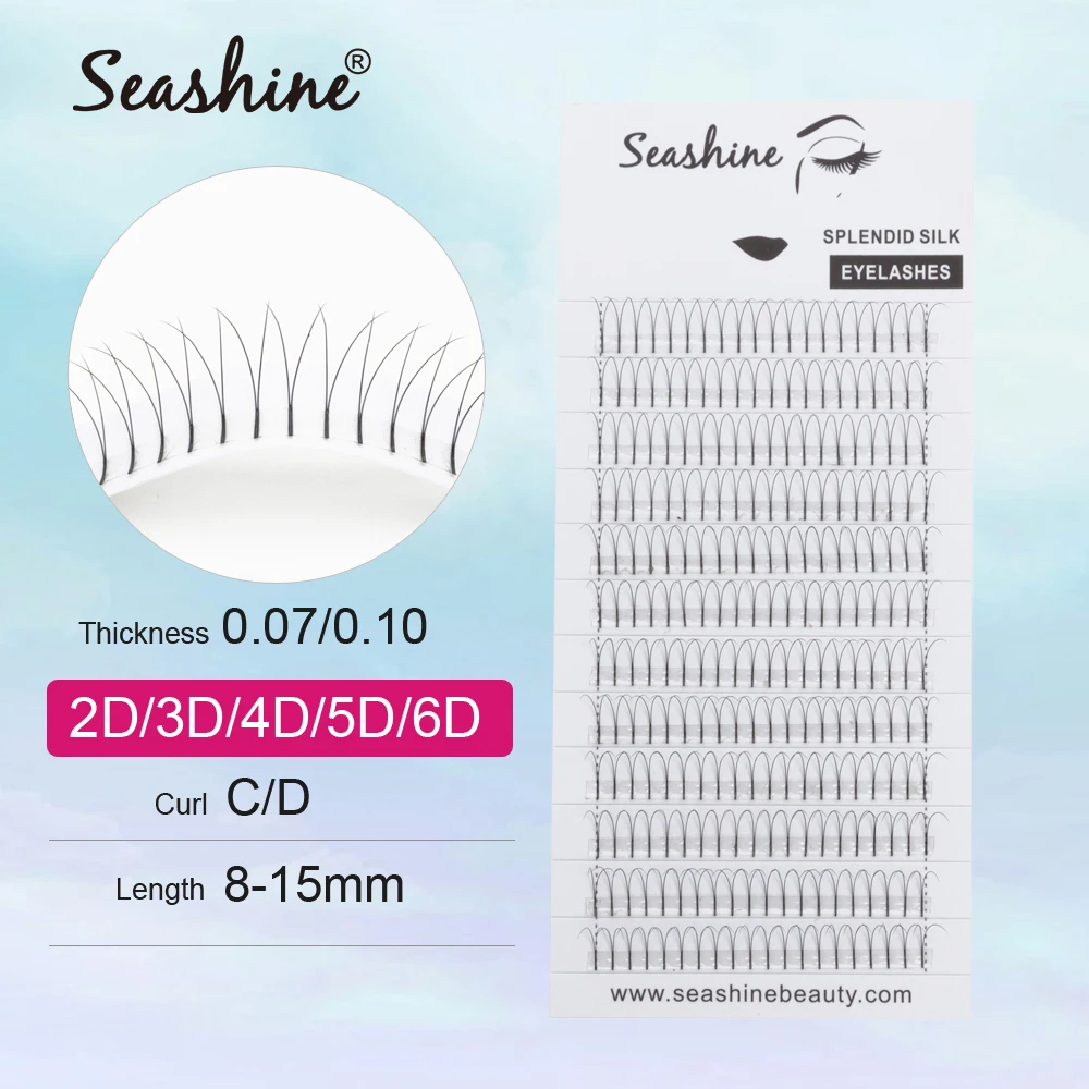 Ресницы для наращивания Seashine 2D/3D/4D/5D/6D 0 07/0 10/0 15 | Красота и здоровье
