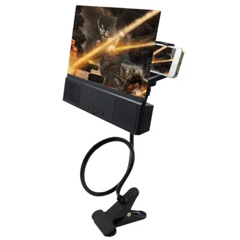 

Hot 12 Inch Bluetooth Stereo Speaker 3D Mobile Phone Screen Amplifier USB Charging Interface For Bedroom Travel