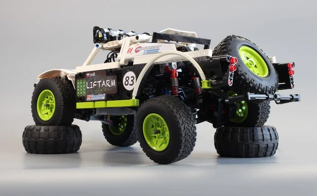 Nuevo camión trofeo BAJA doble problema мотор monstrumo función potencia ajuste Tecnico MOC-4874 bloques conctción regalo para - Цвет: block Without motor