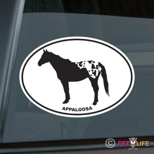 Appaloosa овальная наклейка штамповочный станок из винила Ver 3 сток лошадь Окно Наклейка