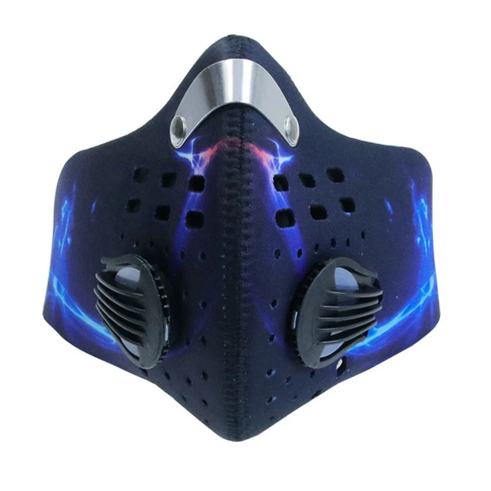 Durable Respirator Dustproof Mask Black Activated Carbon Filtration Windbreak Scarf Haze Mask Portable Outdoor Riding Skiing