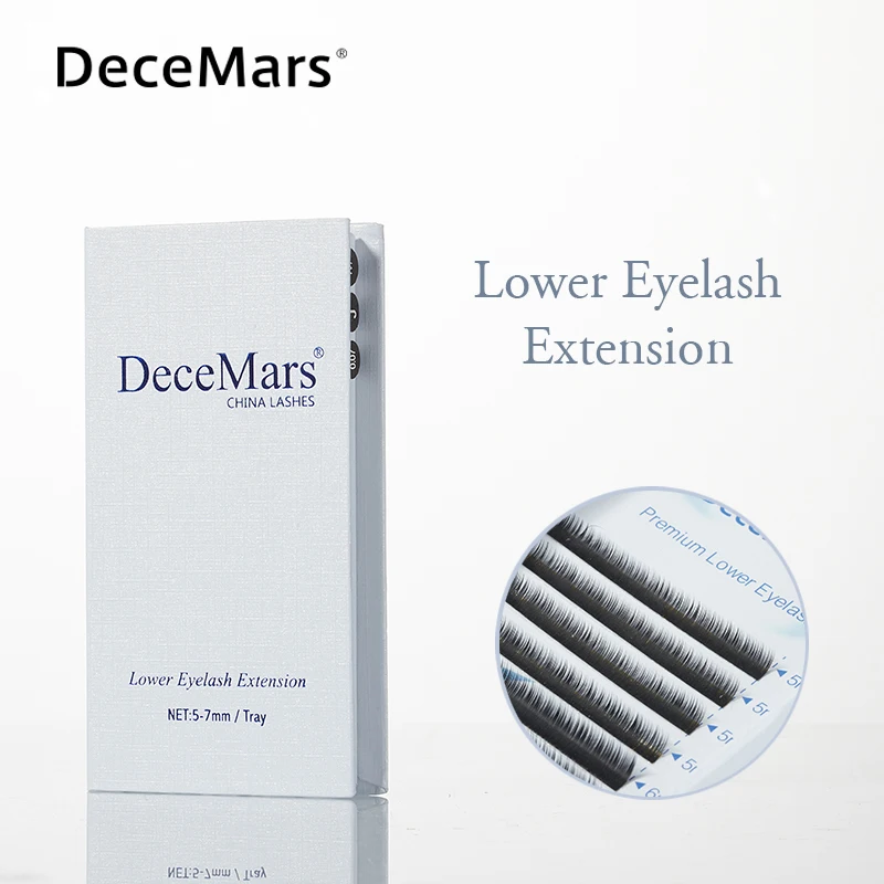 DeceMars Lower eyelashe extension 5mm 6mm 7mm length eyelash extensions supplies under lower lash extension