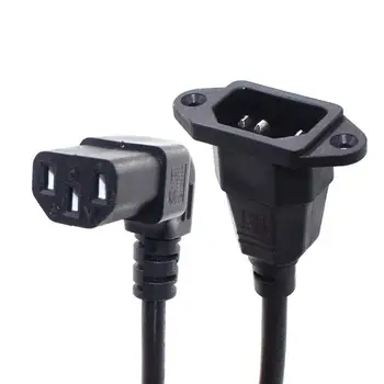 

IEC320 C14 to C13 Extension cord,C14 with screw holes and C13 Up Angled Short,25cm lenght,H05VV-F 3G 0.75MM