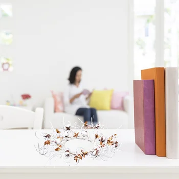 

Hanging Home Decoration White Cotton Flower Garland Farmhouse Real Cotton Wreath for Wall Window Door