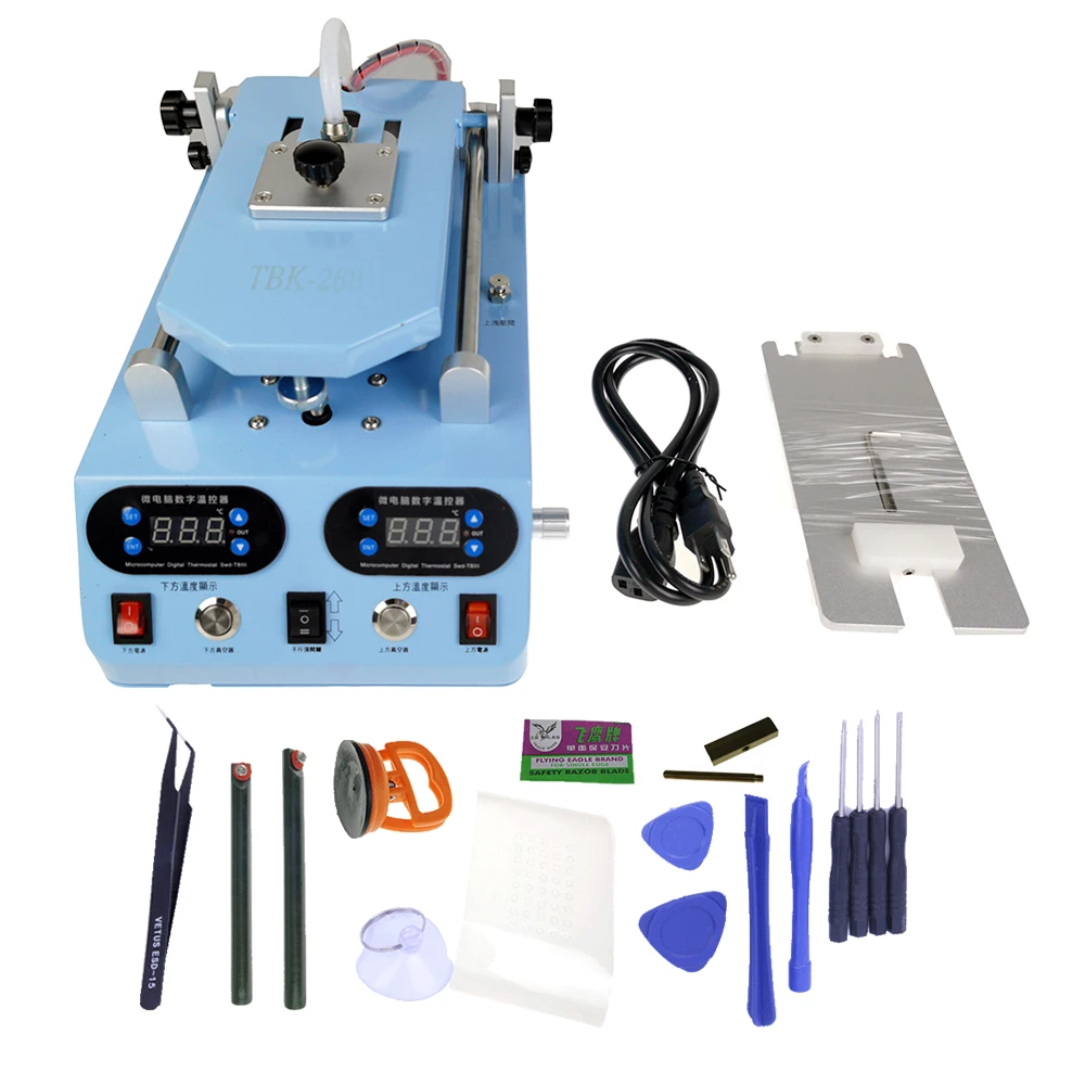 

Straight Face Screen Separation Bezel Heating Separator Machine TBK 268 Automatic LCD For 3 In 1 Touch Screen Remove Rear Cover