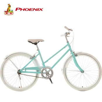 

Phoenix 24" Women Bicycle Adult City Aluminum alloy Handlebar Bike Single Speed High Carbon Steel Frame Bicycle For Woman