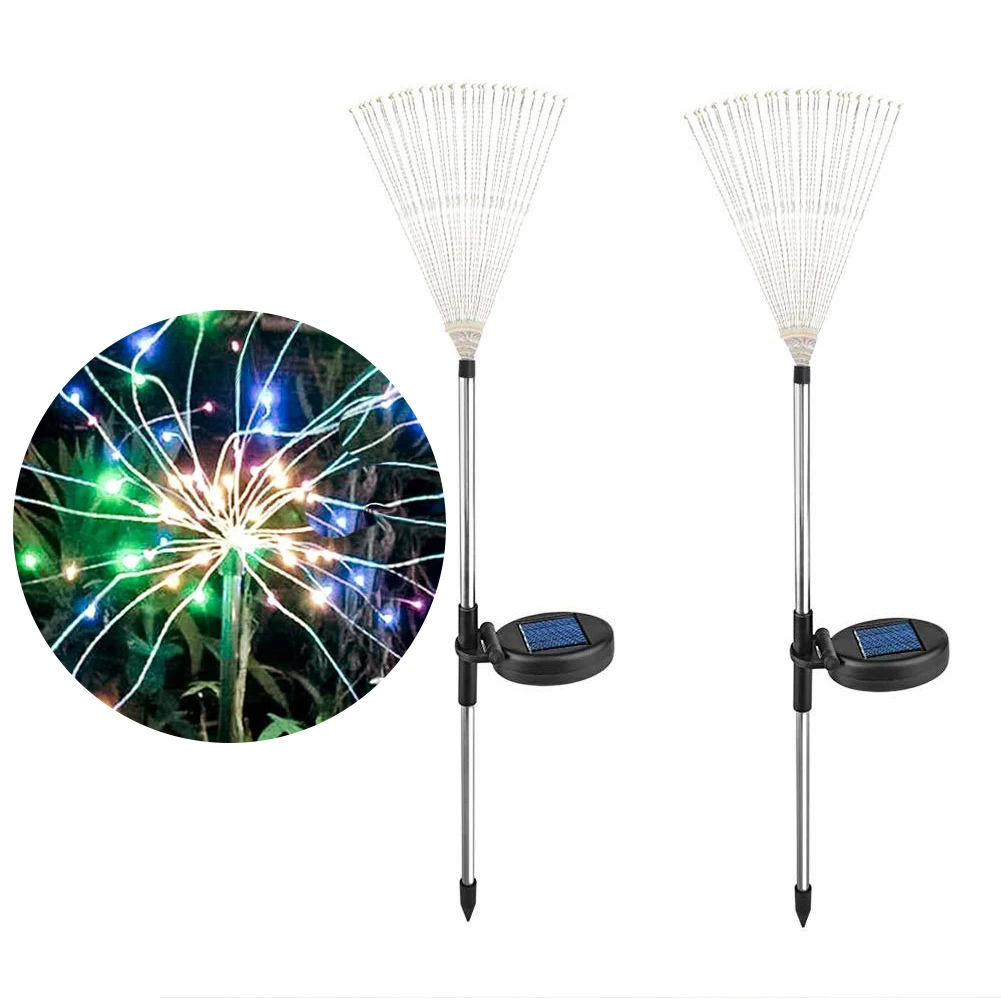 2 шт. солнечный светильник 105LED Starburst Сказочный светильник Starburst светильник IP65 Водонепроницаемый Рождественский Декор лампа Ландшафтный Декор