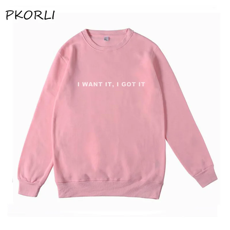 Розовый Женские толстовки Ariana Grande Толстовка I Want It I Got It Толстовка Thank You Next Crewneck толстовка унисекс пуловер Одежда - Цвет: Розовый