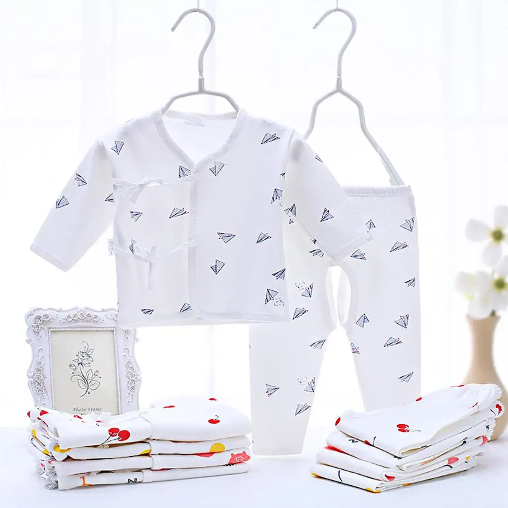 

Kidlove 2Pcs/Set Boy Girl 0-3 Months Baby Cute Cotton Infant Suit Tie Long Sleeve Tops Pants