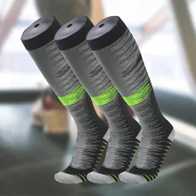 3 пары эластичных компрессионных носков с защитой от усталости, высокие нескользящие носки для путешествий, бега, фитнеса, улицы, облегчение боли