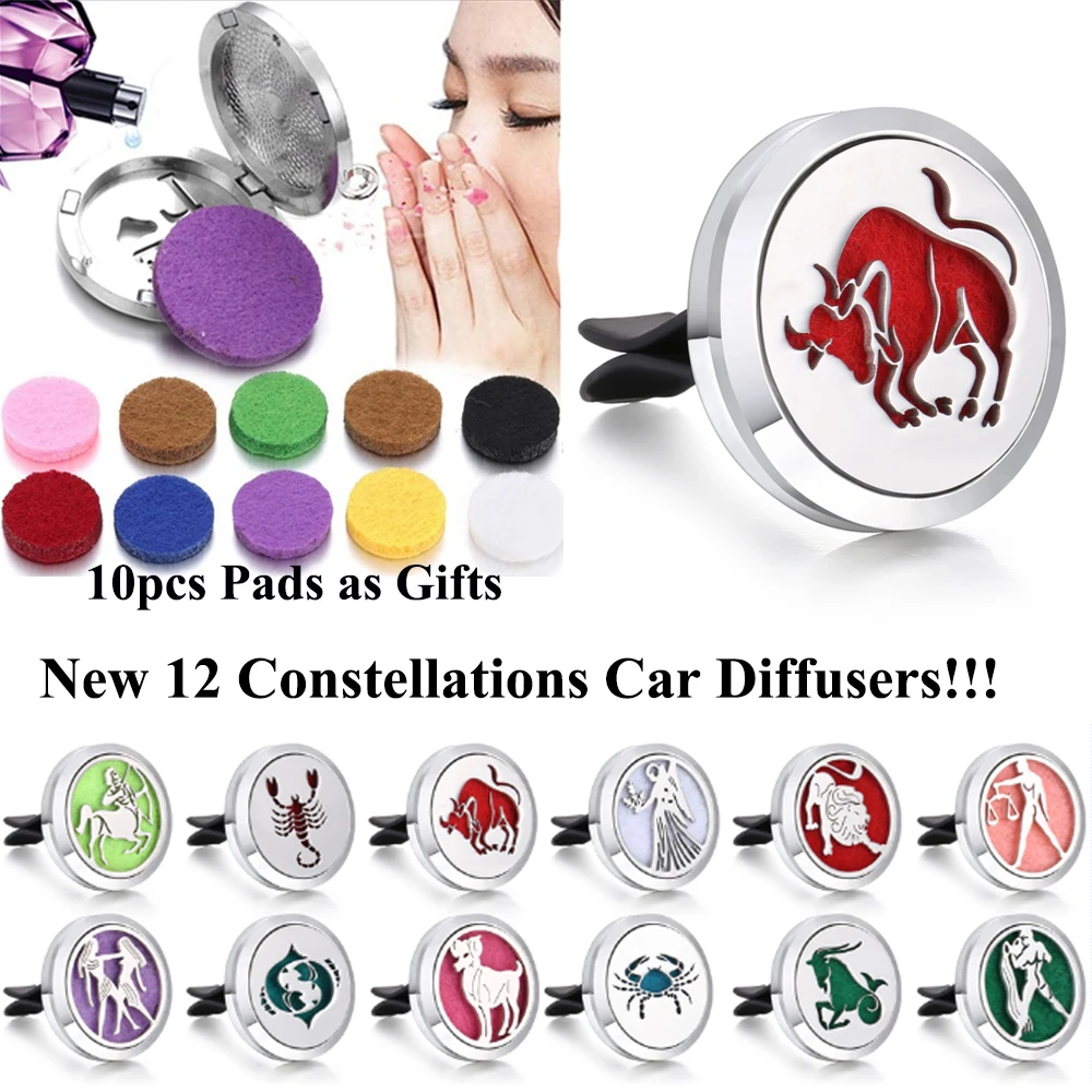 Aromatherapy Locket Car Perfume Diffuser Locket Jewelry Clip Car 12