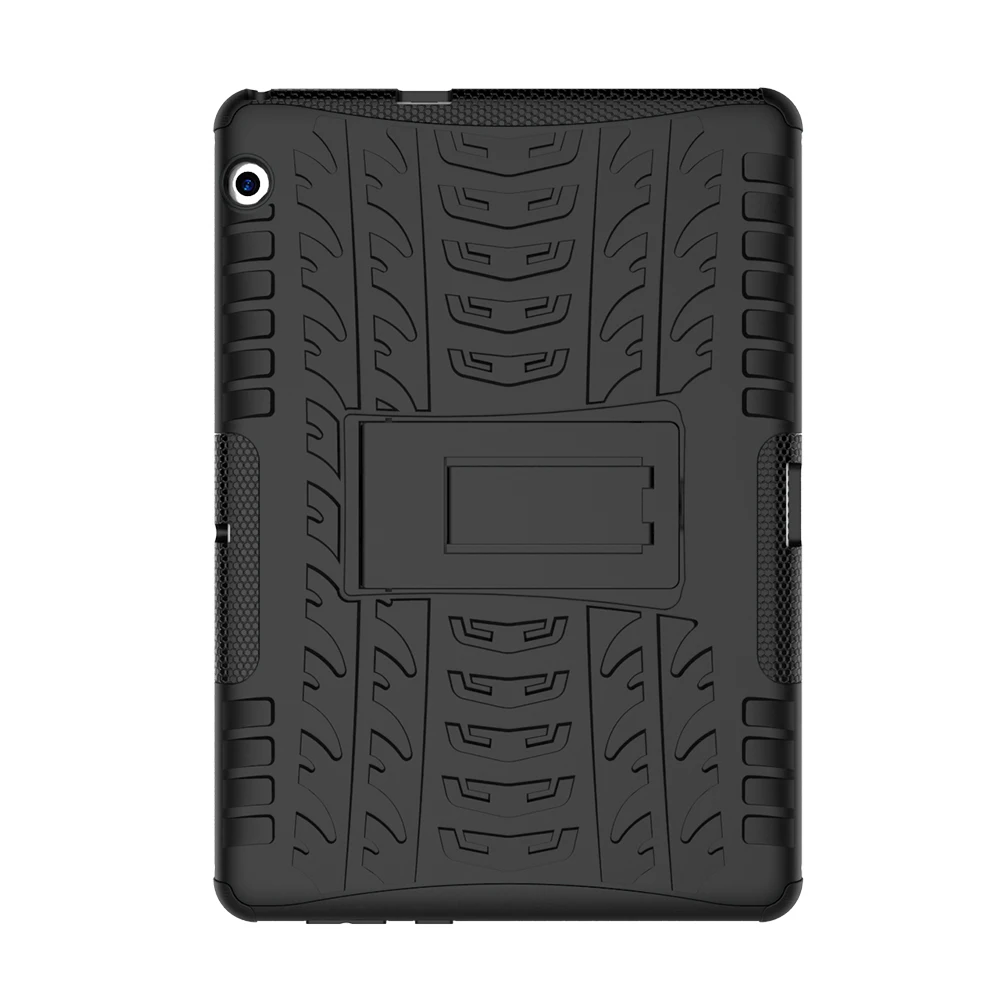 Черный Чехол для huawei Mediapad T3 10 9,6 AGS-L09 AGS-L03 AGS-W09 покрытия тяжелых 2 в 1 Гибридный противоударный чехол для тяжелых условий эксплуатации противоударный чехол для мобильного телефона - Цвет: Черный