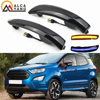 

For Ford Kuga Escape EcoSport 13-18 LED Dynamic Turn Signal Light Side Door Rearview Mirror Sequential Indicator Lamp Blinker