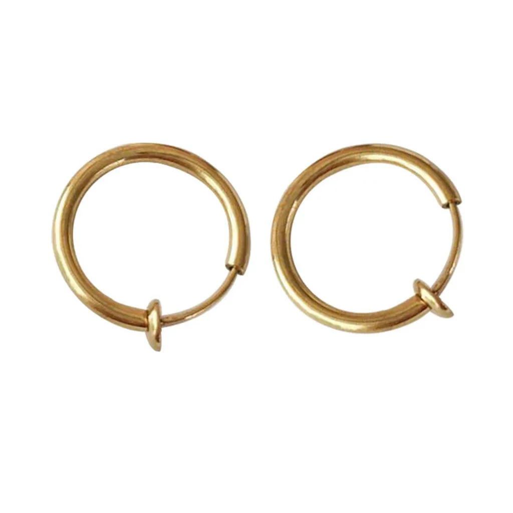 OTOKY 2020 New 2PCS Clip on Body Nose Lip Ear Fake Retractable Earrings Hoop Septum | Украшения и аксессуары