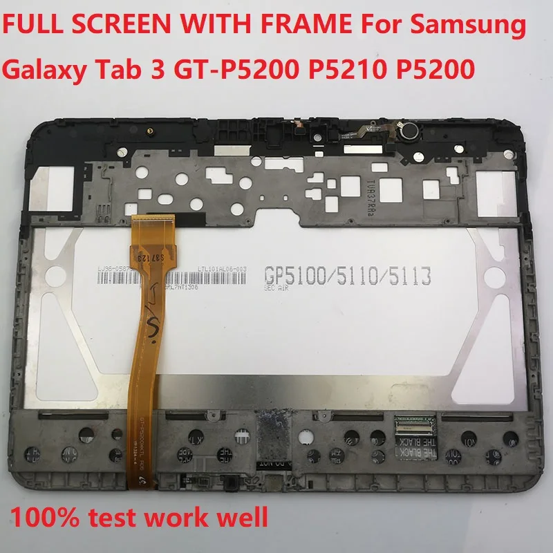터치 스크린 및 LCD 디스플레이 패널 모니터 모듈, 삼성 갤럭시 탭 3 GT-P5200 P5210 P5200 용 10.1 스크린